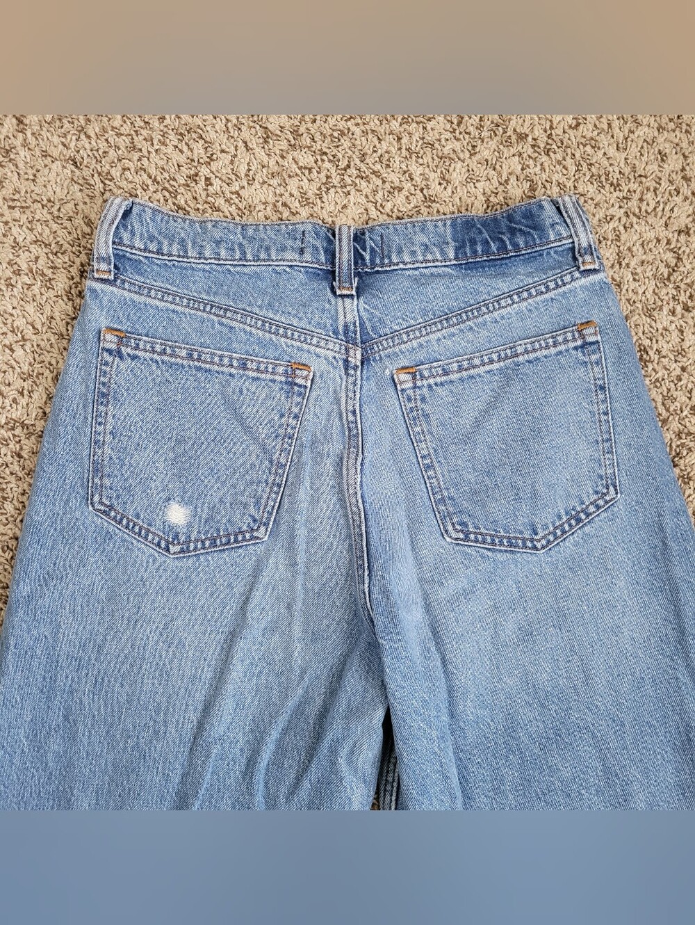 Abercrombie & Fitch The Loose High Rise Jeans Blue Denim Jean 27 4 Regular - Picture 4 of 4
